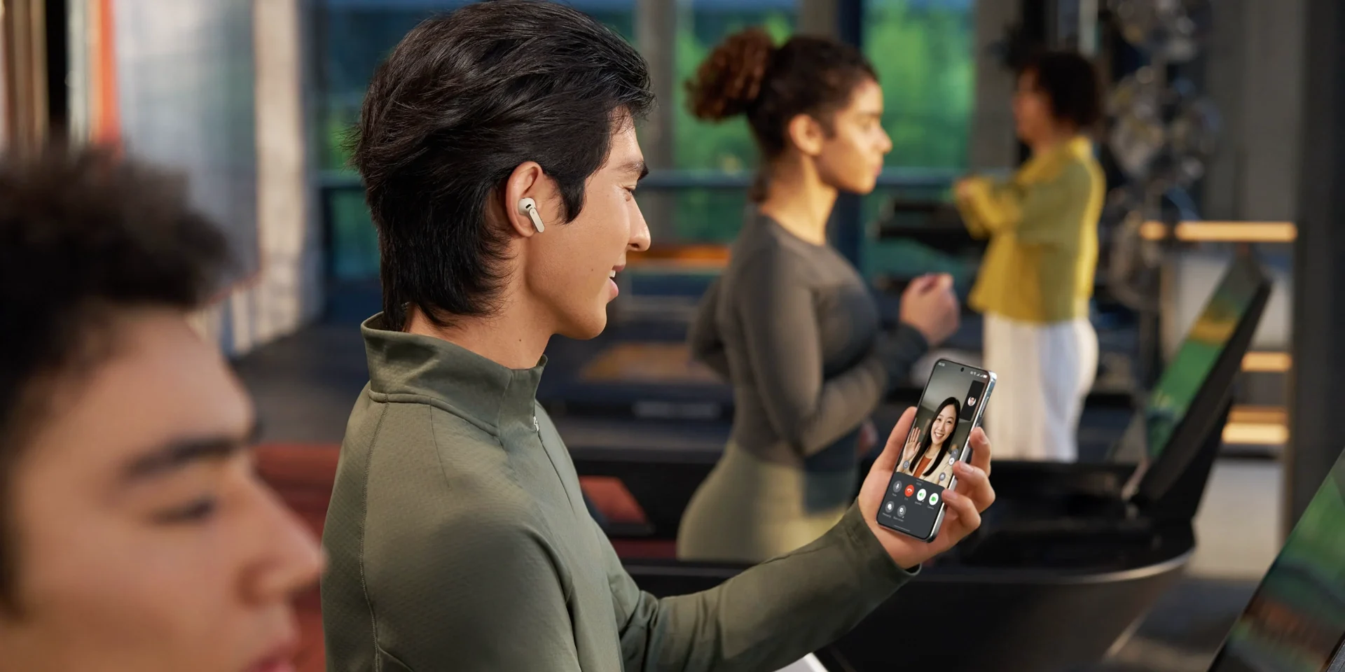 A phone call at the gym