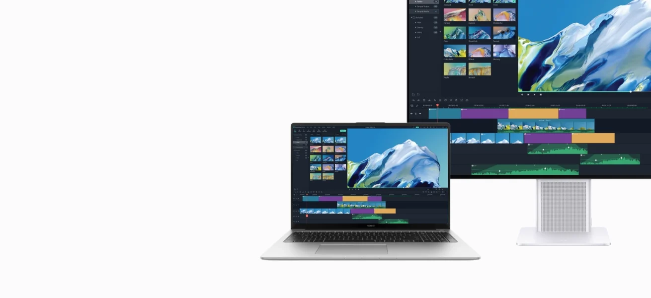 The laptop screen on a monitor
