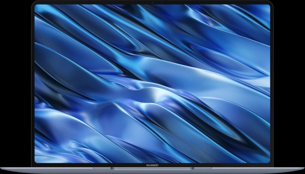 Голубые волны на OLED-экране