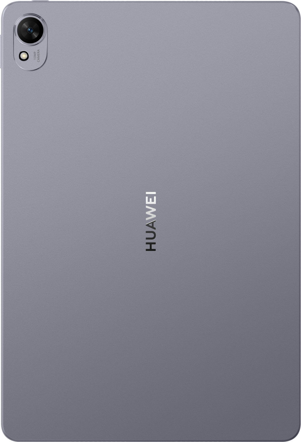 The Space Gray tablet from the back