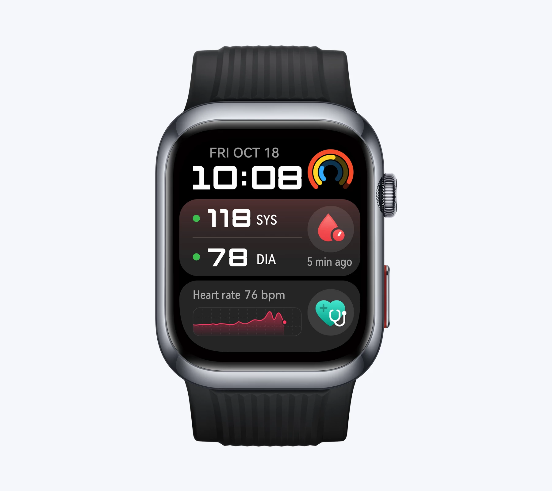 Black HUAWEI WATCH D2 from the front
