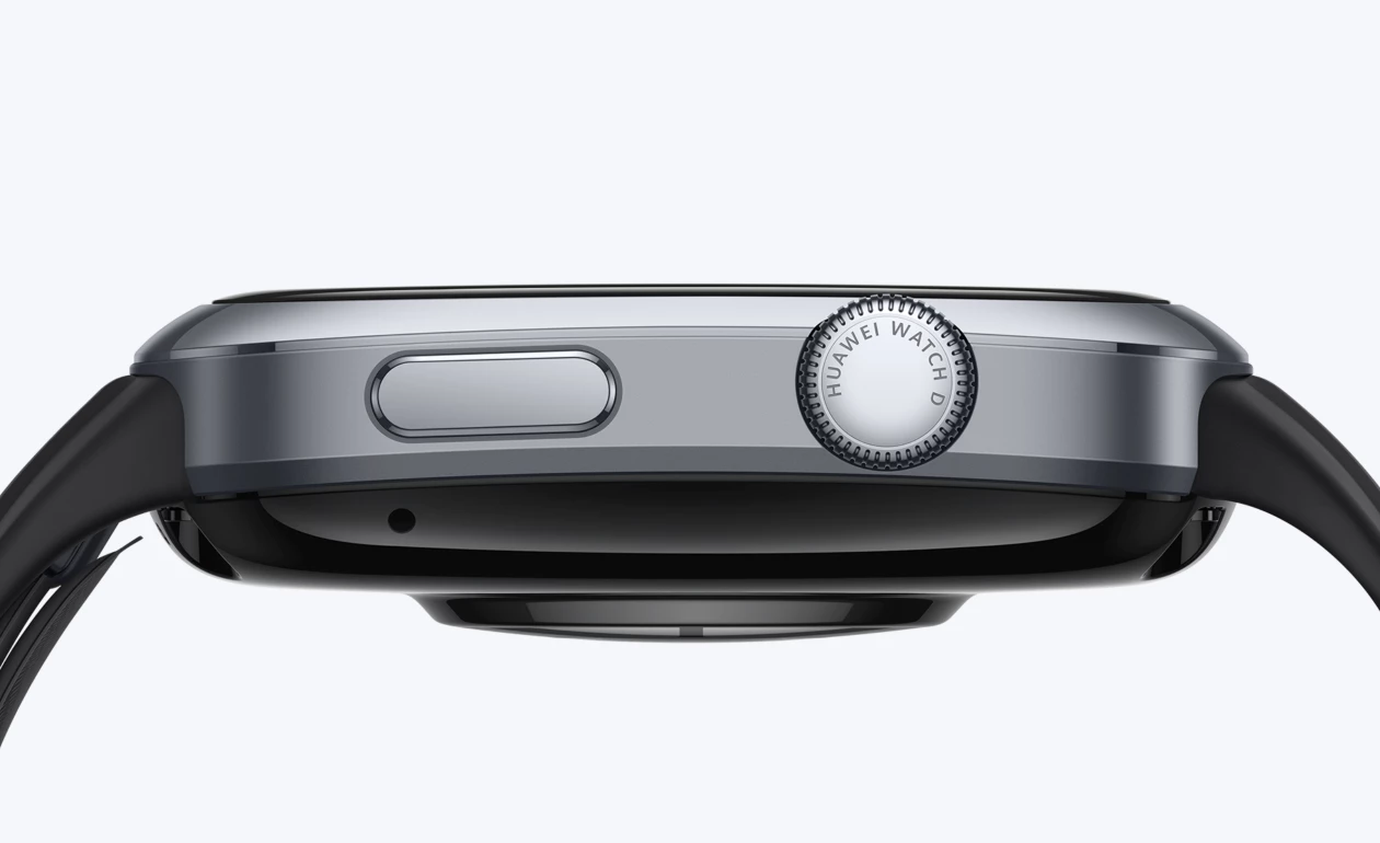 Black HUAWEI WATCH D2 from the side