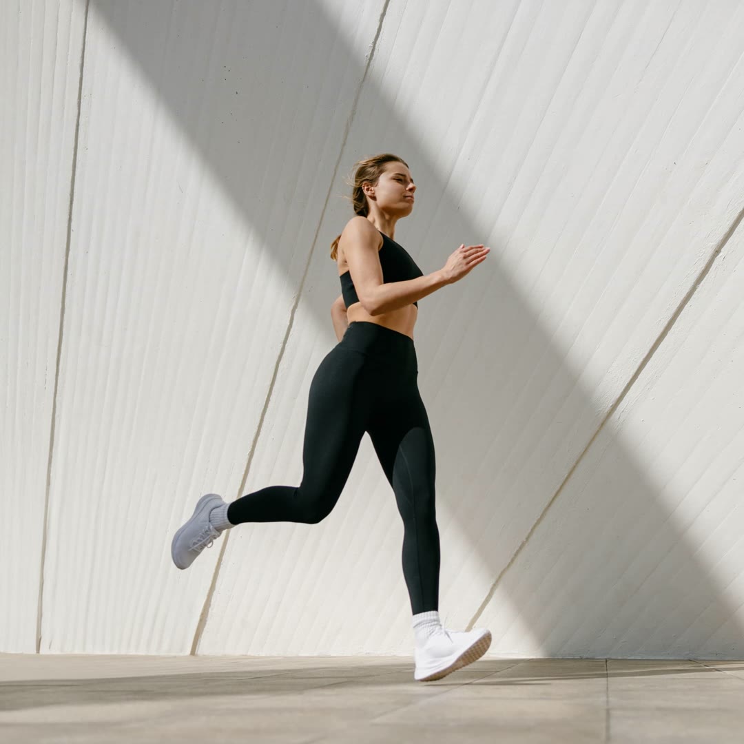 A woman running
